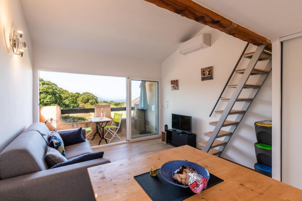 Ambroggio - Grand Studio Avec Mezzanine - Vue Mer Lumio  Exterior foto